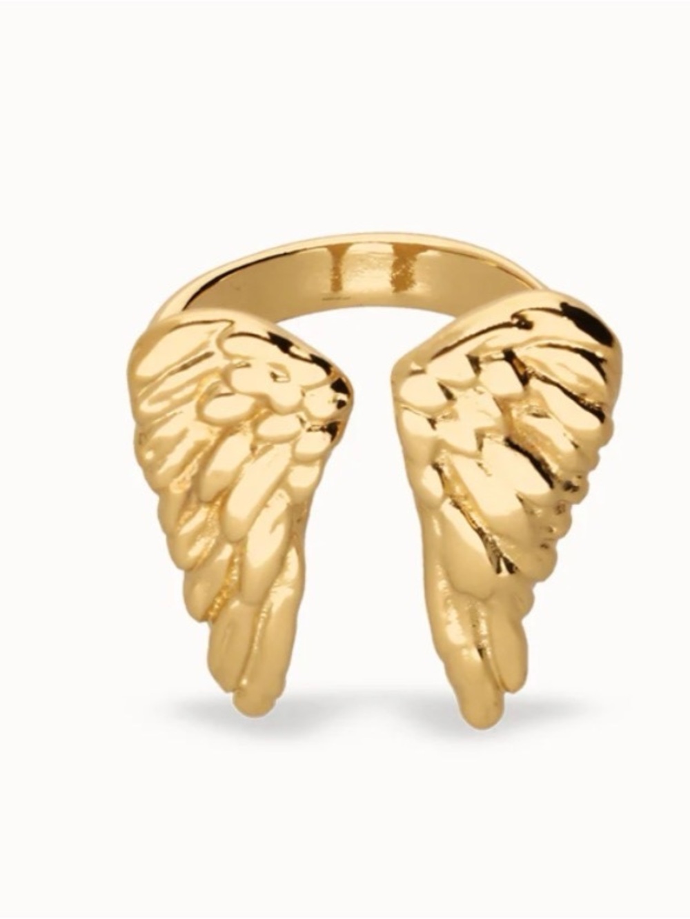 UNO de 50 Gold Angel Wing Open Ring